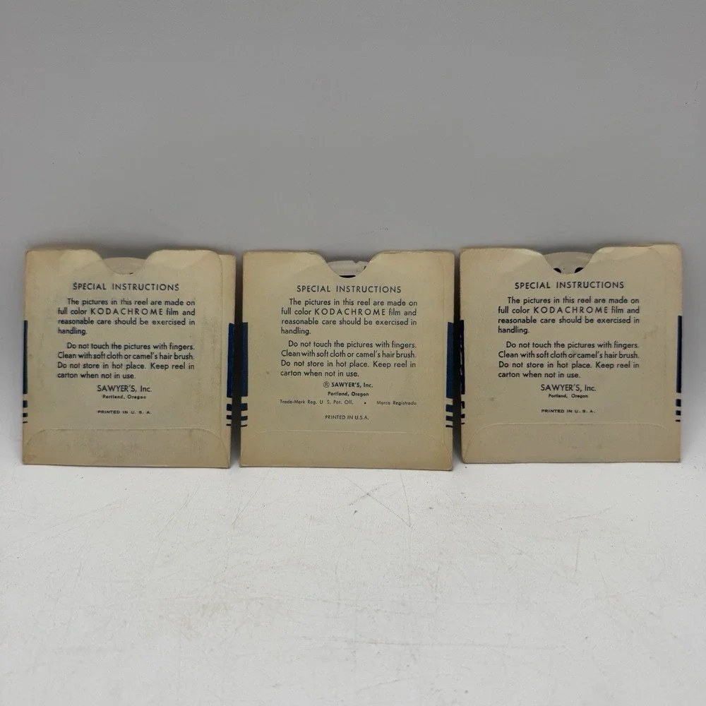 VTG Sawyer's View-Master Reel South Africa Zulu Victoria Falls Lot (3) 40's 50's
